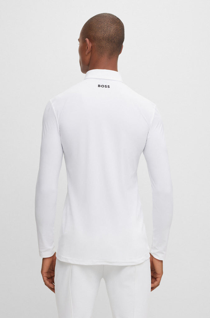 BOSS Equestrian Men's Nick Stripe Competition Shirt - White