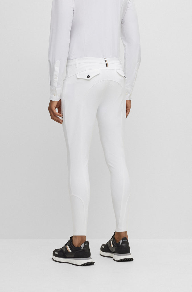 BOSS Equestrian Men's James Knee Grip Breeches - White