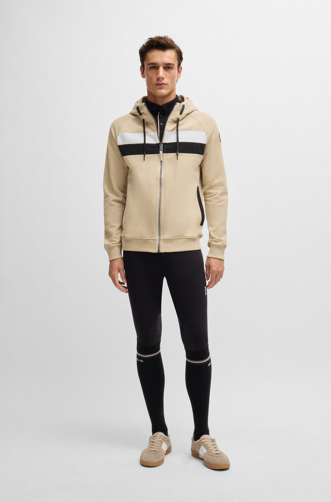 BOSS Equestrian Men's River Zip Hoodie - Sand