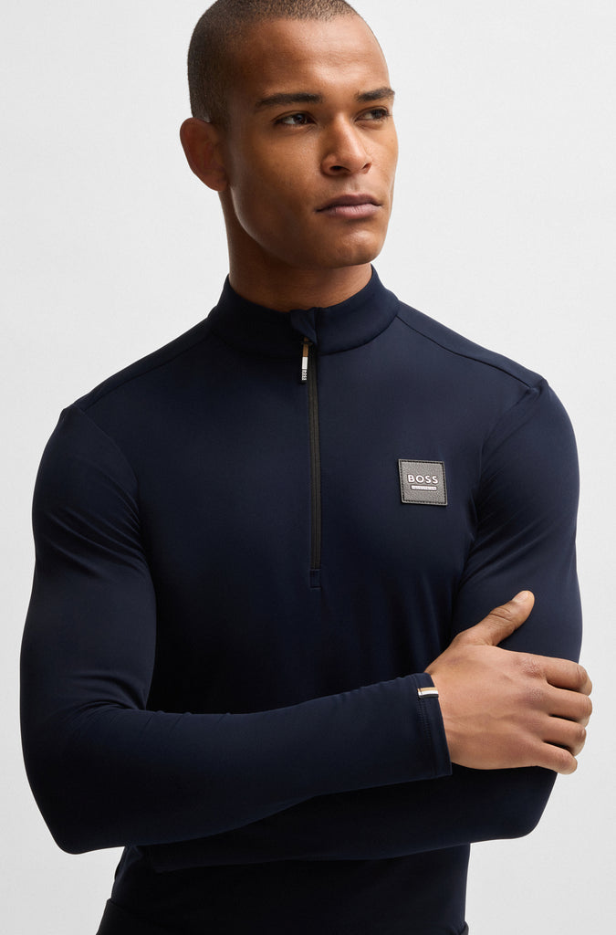 BOSS Equestrian Men's Nolan Training Shirt - Peached Sky Captain Navy