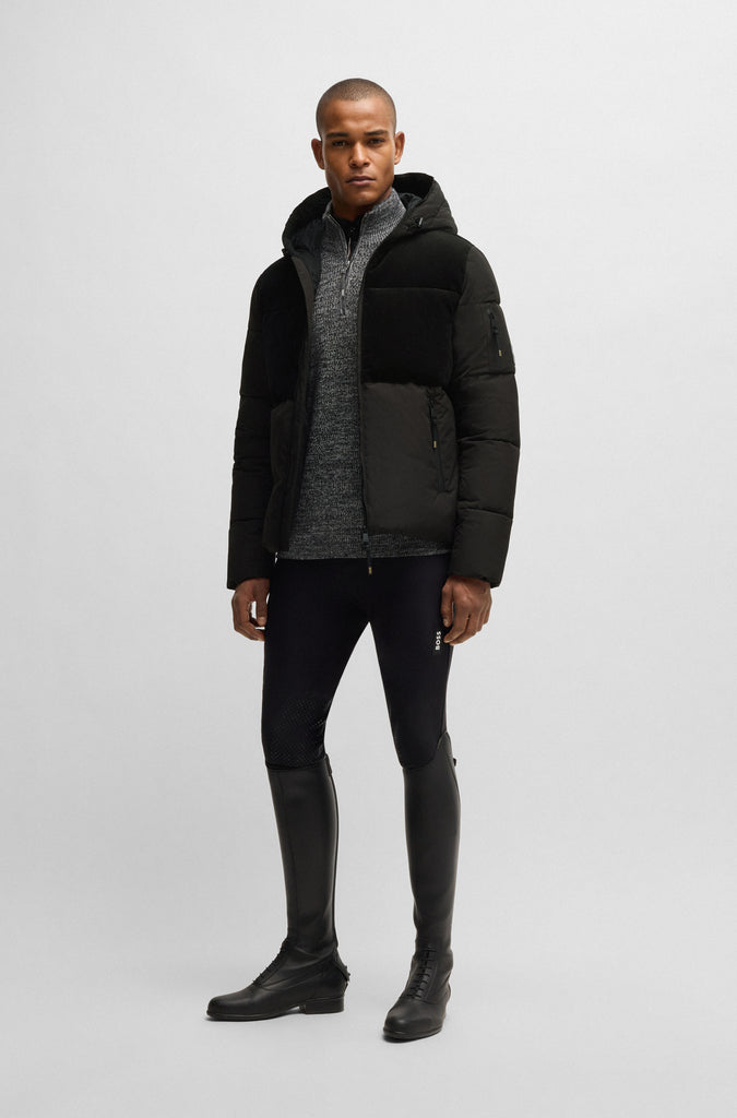 BOSS Equestrian Men's Tomas Cord Puffer Coat - Black