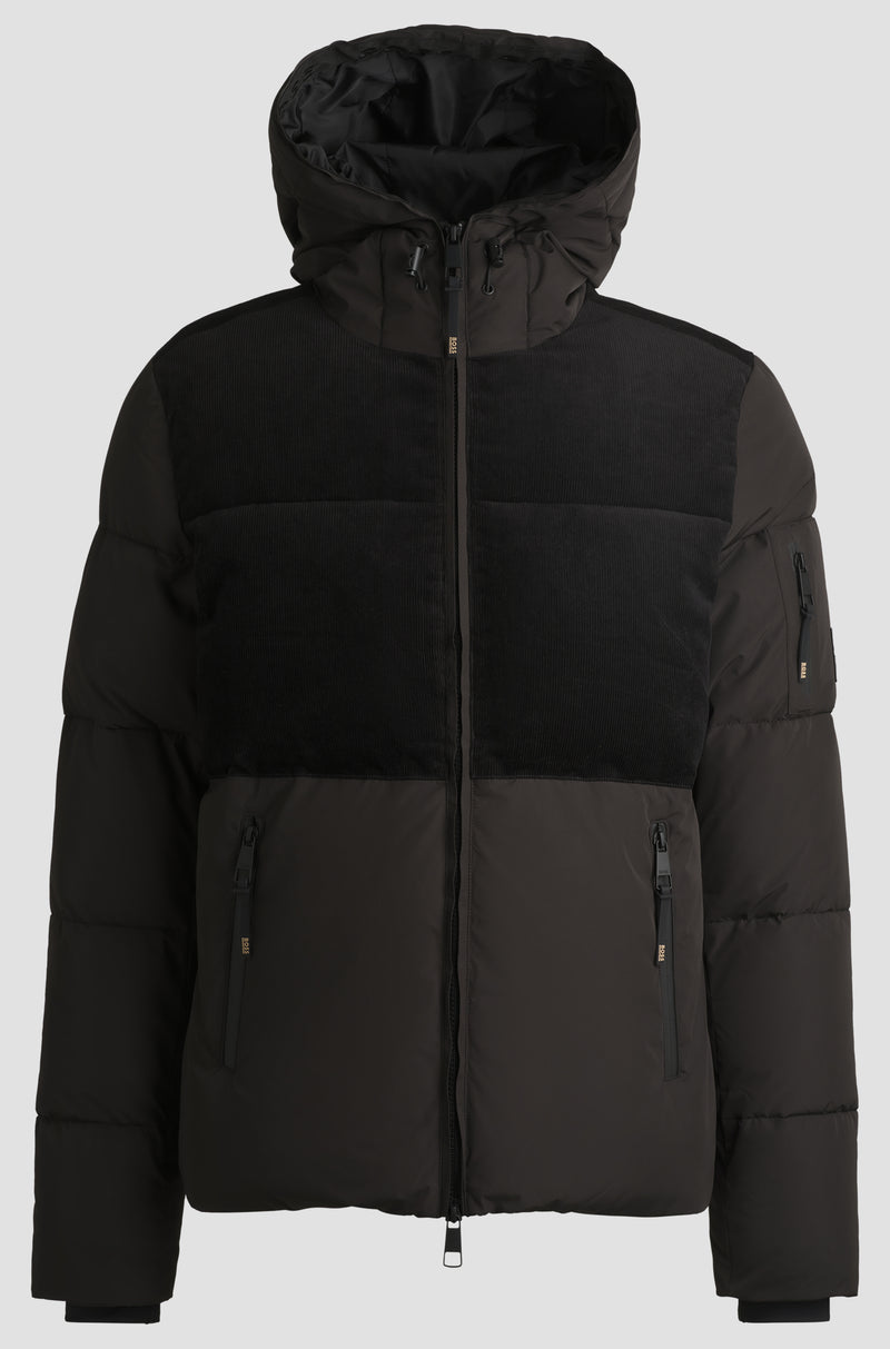 BOSS Equestrian Men's Tomas Cord Puffer Coat - Black