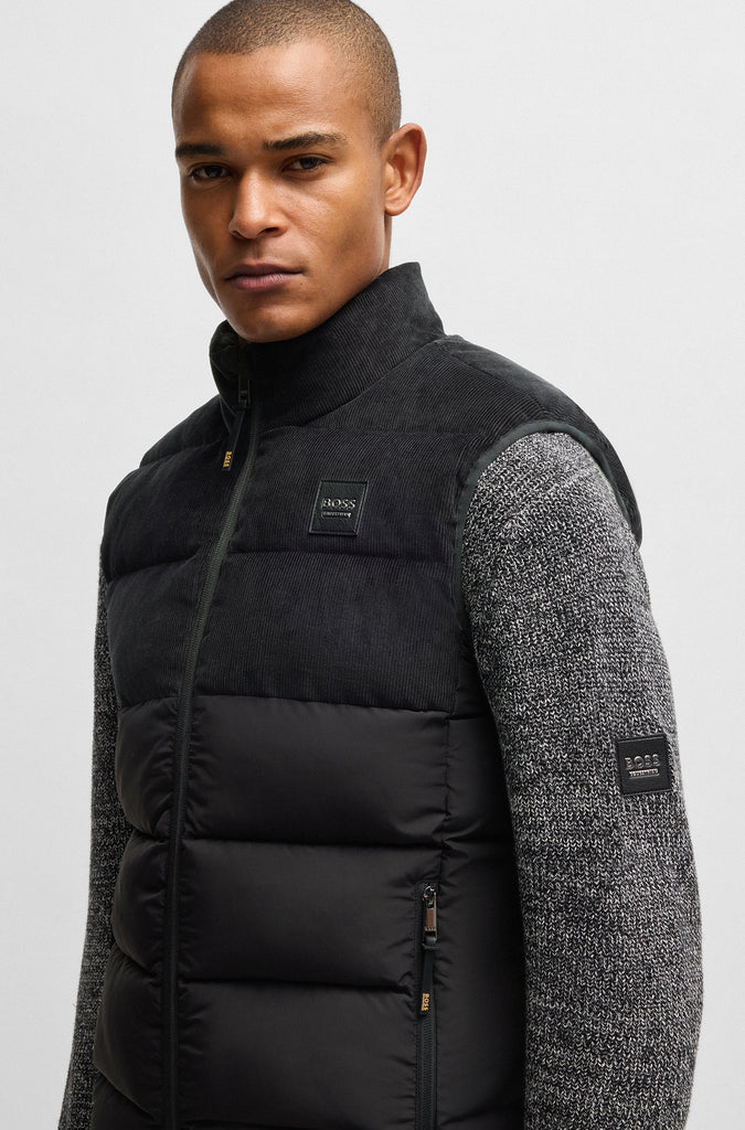BOSS Equestrian Men's Arthur Cord Puffer Vest - Black