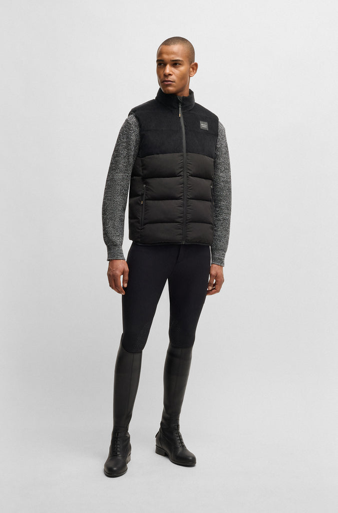 BOSS Equestrian Men's Arthur Cord Puffer Vest - Black