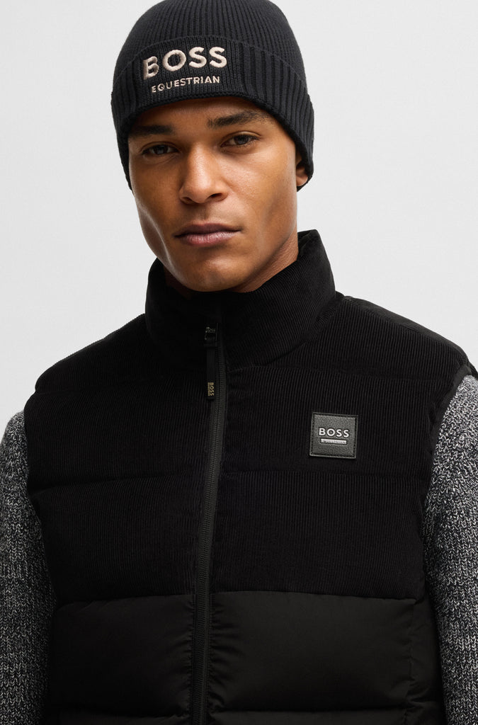BOSS Equestrian Fisher Beanie in Black