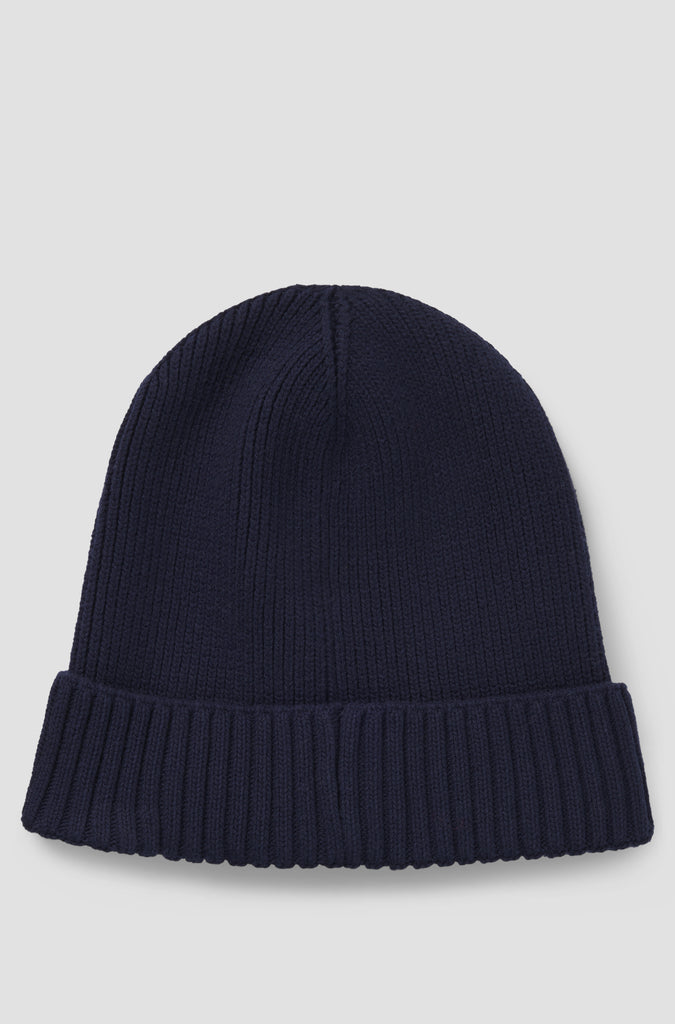 BOSS Equestrian Fisher Beanie in Sky Captain Navy
