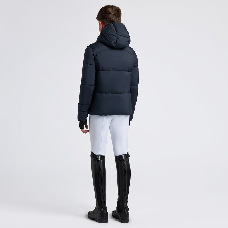 Cavalleria Toscana Young Rider Hooded Down Jacket - Navy