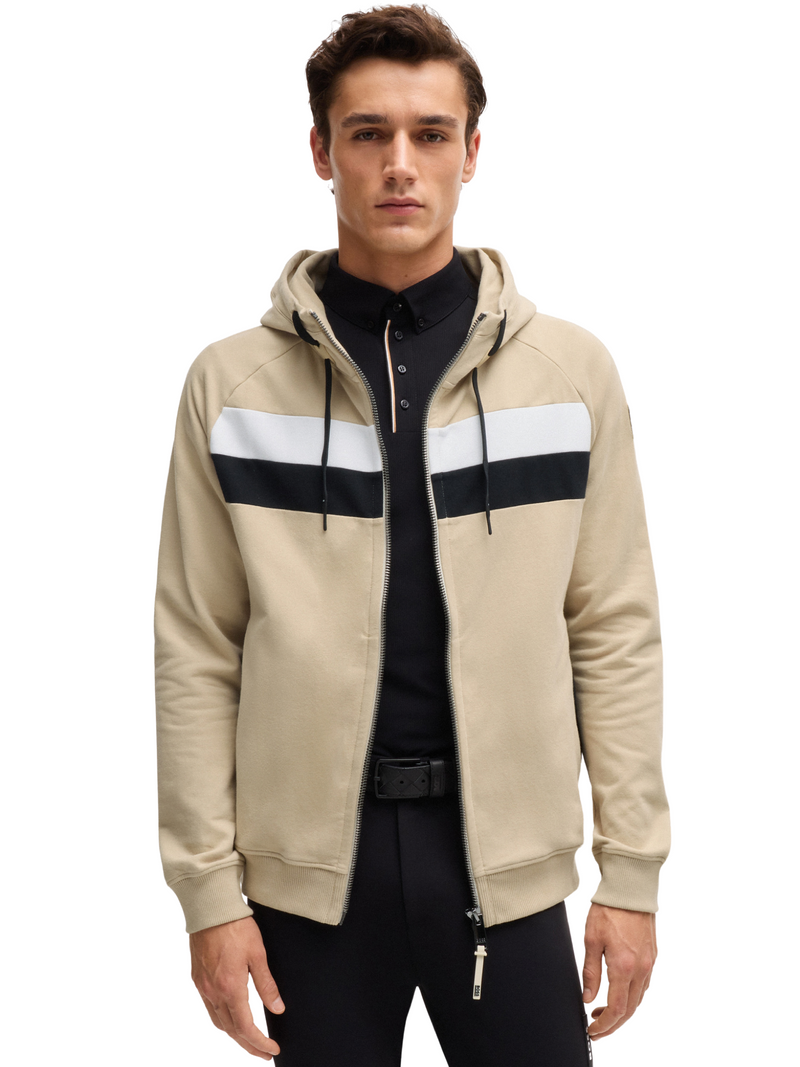 BOSS Equestrian Men's River Zip Hoodie - Sand