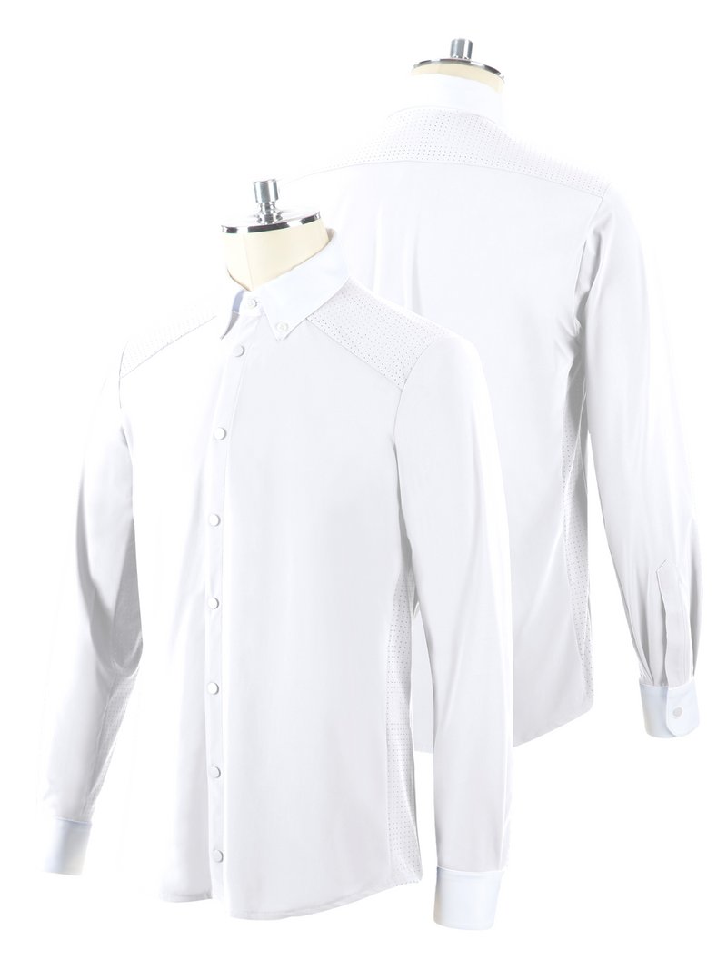 Animo Men's Orwell Long Sleeved Competition Shirt - White