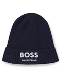 BOSS Equestrian Fisher Beanie in Sky Captain Navy
