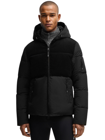 BOSS Equestrian Men's Tomas Cord Puffer Coat - Black