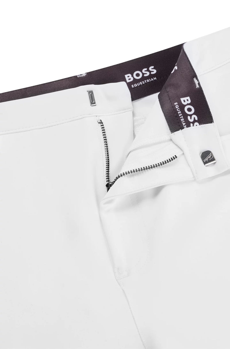 BOSS Equestrian Men's James Knee Grip Breeches - White