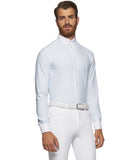 Cavalleria Toscana Men's Guibert Long Sleeved Competition Shirt - Blue Pinstripe