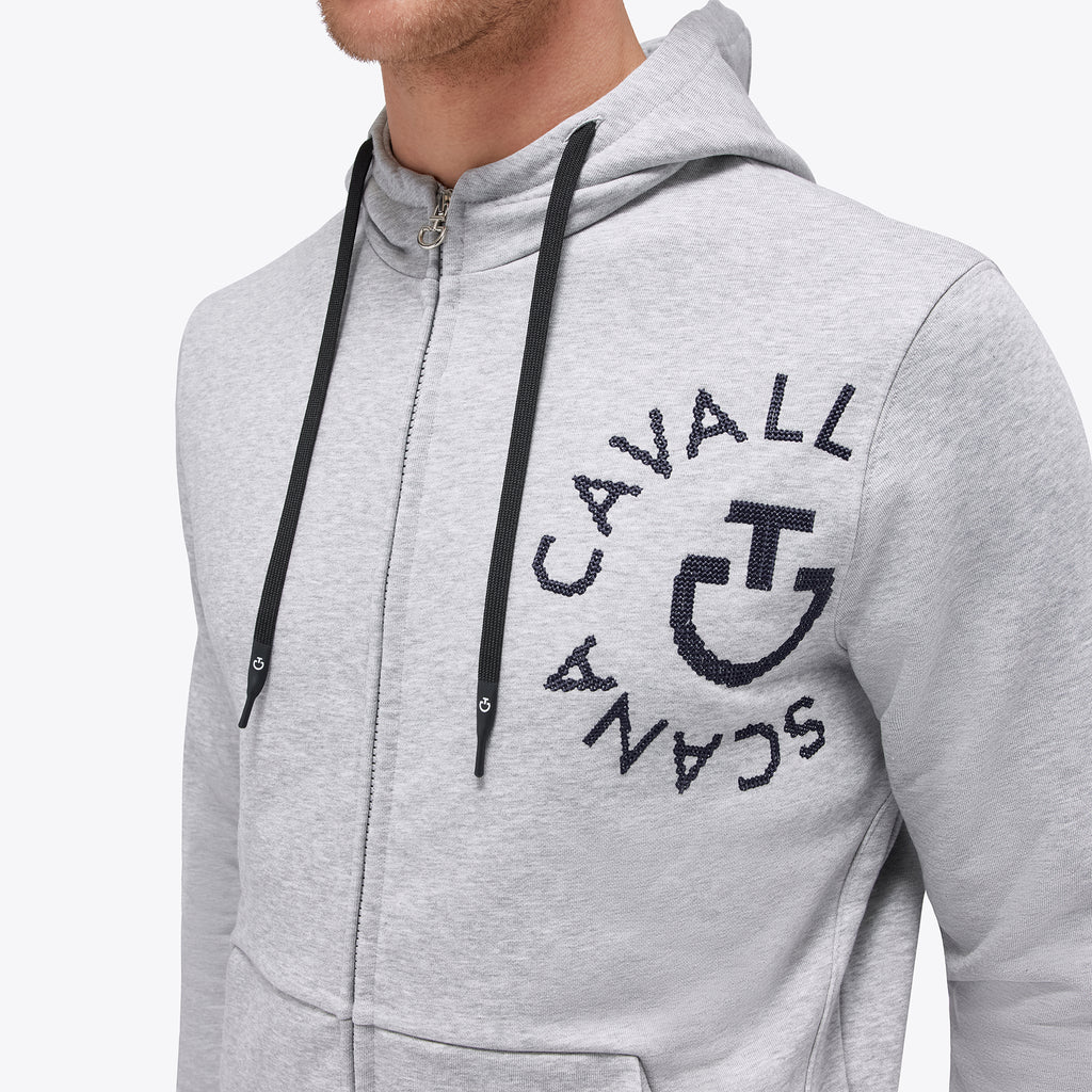 Cavalleria Toscana Men's Zip Hoodie - Grey