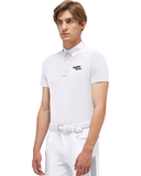 Cavalleria Toscana Men's Script Competition Polo Shirt - White
