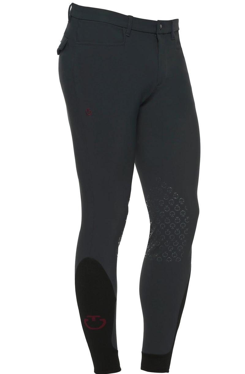بنطلون رجالي من Cavalleria Toscana New Grip System باللون الرمادي الداكن