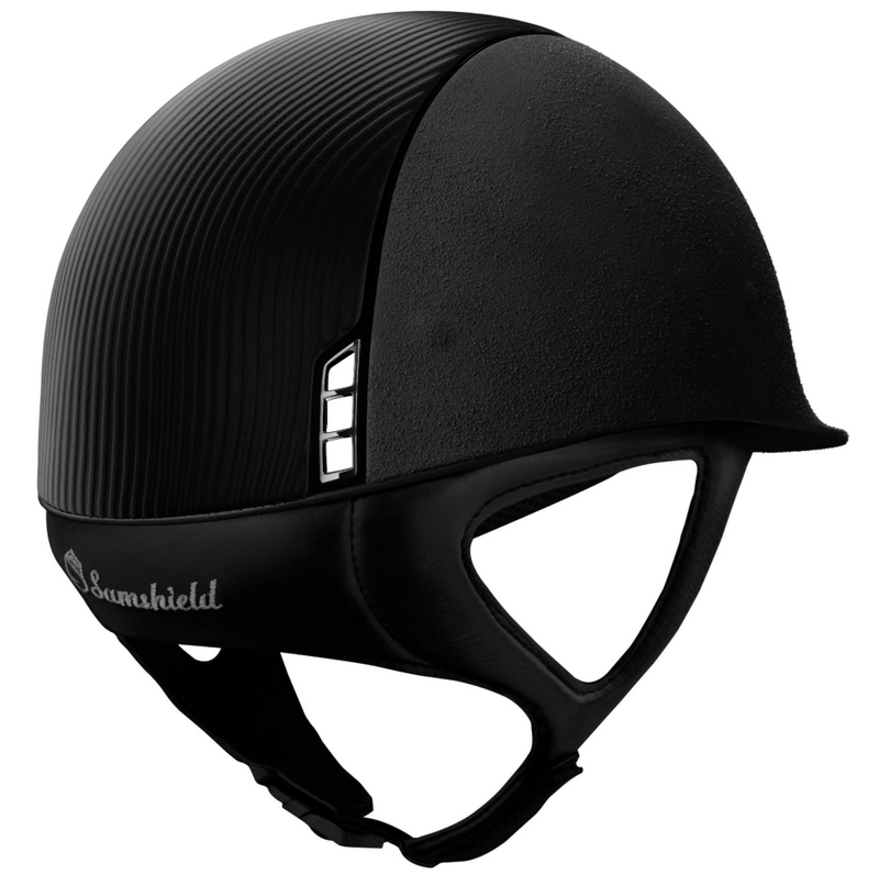 خوذة Samshield 1.0 Black Premium ذات الجزء العلوي المصنوع من الجلد