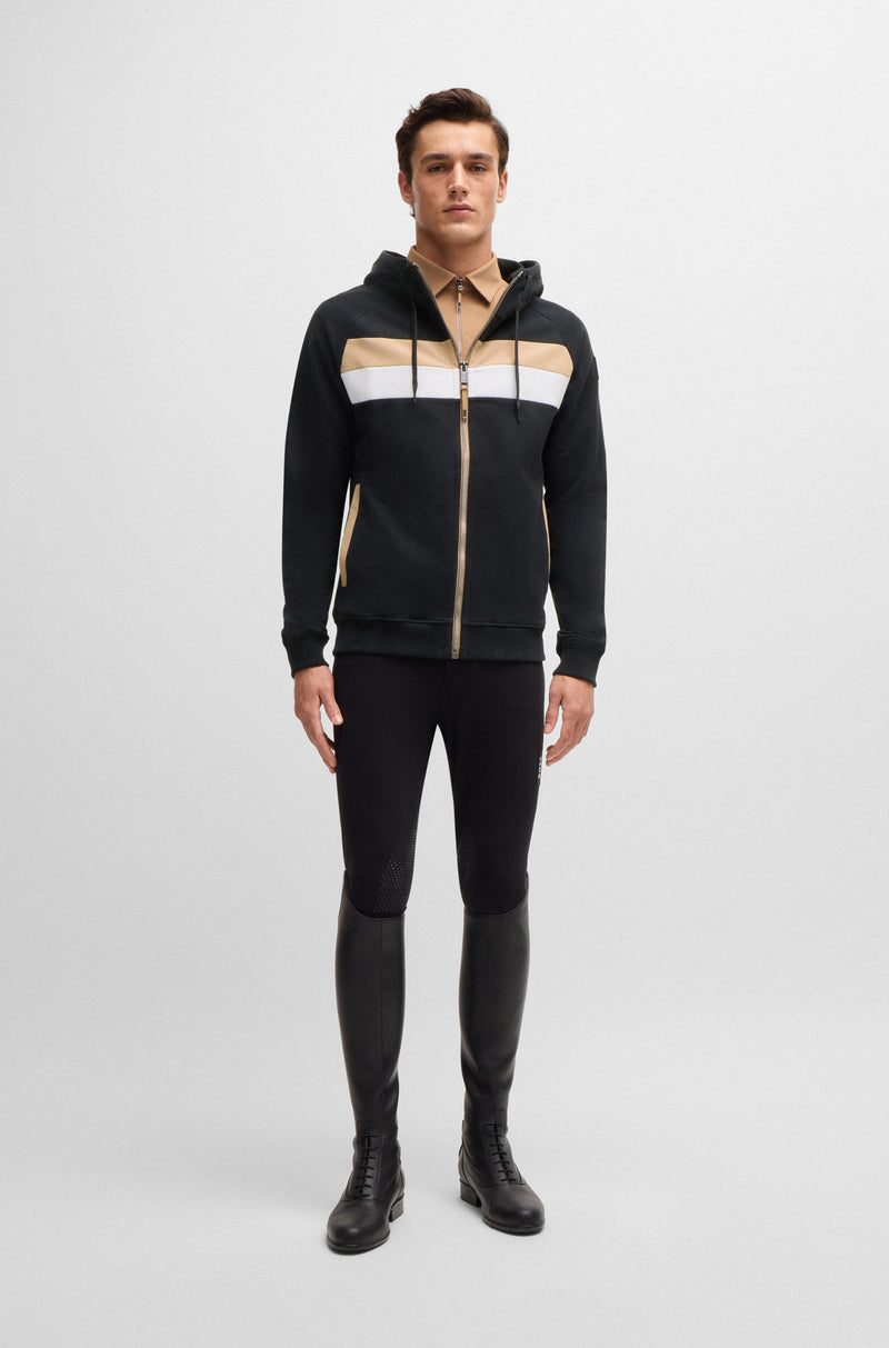 Boss River Zip Hoodie Black