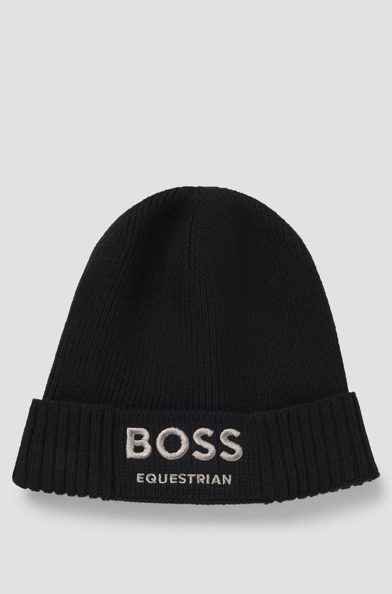 BOSS Equestrian Fisher Beanie in Black