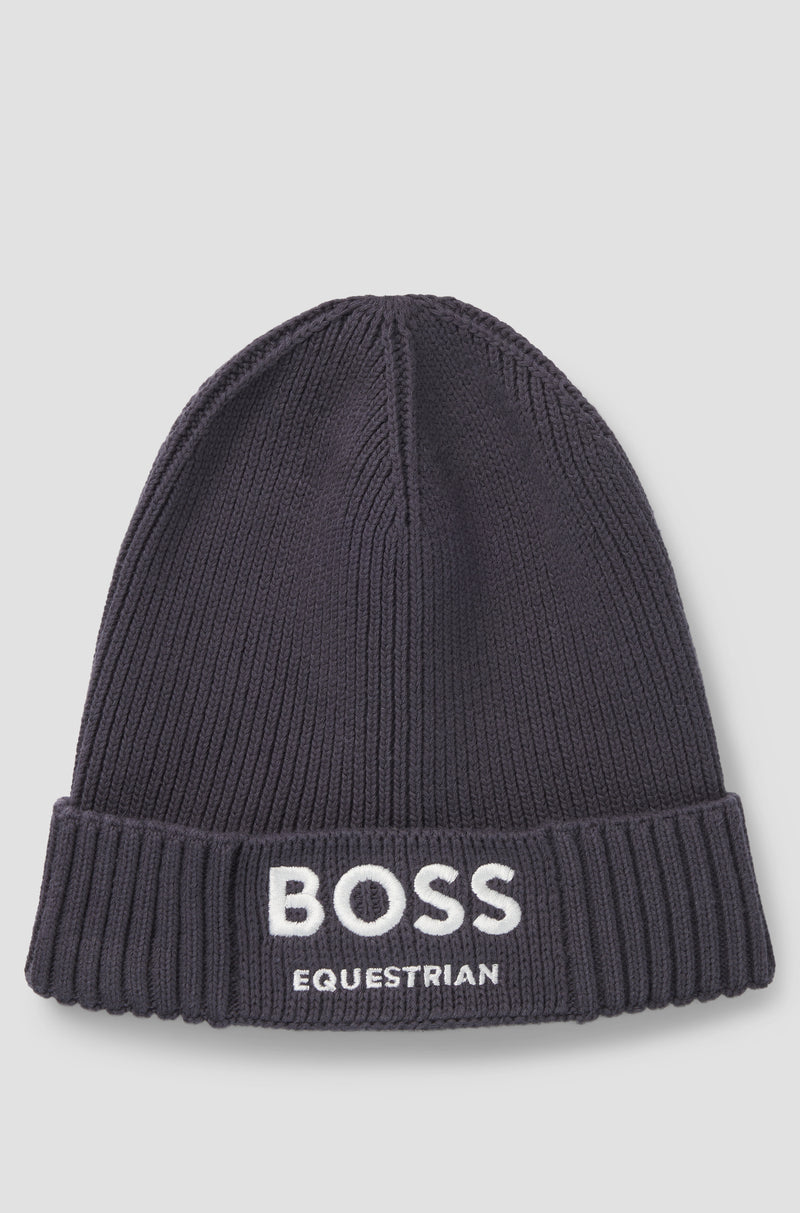 BOSS Equestrian Fisher Beanie in Dark Grey
