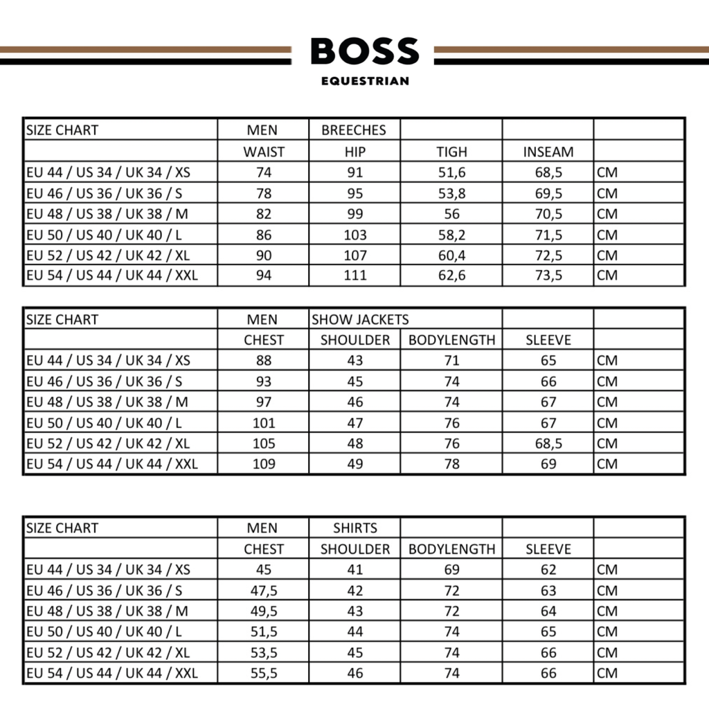Hugo boss top belt sizes