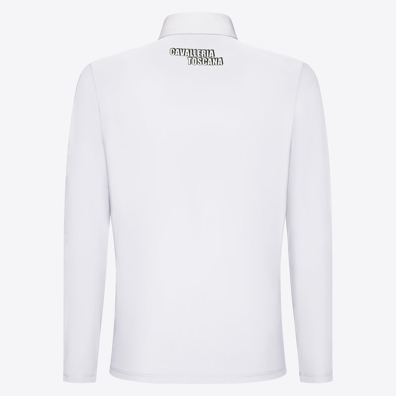 Cavalleria Toscana Boys Comic L/S Competition Shirt White