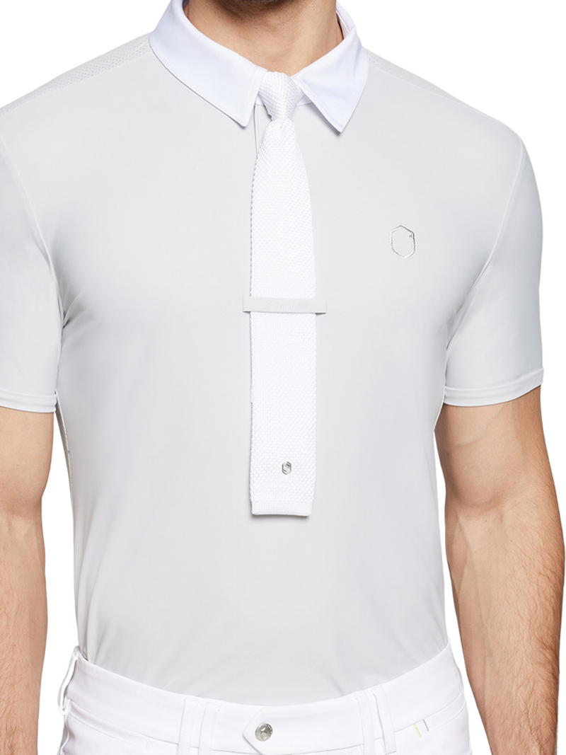 Samshield Men's White Knitted Competition Tie - Clip-on