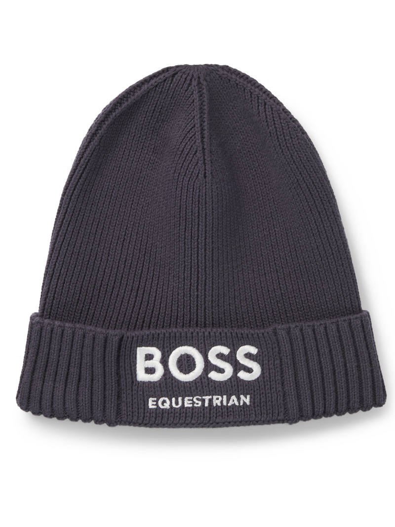 BOSS Equestrian Fisher Beanie in Dark Grey