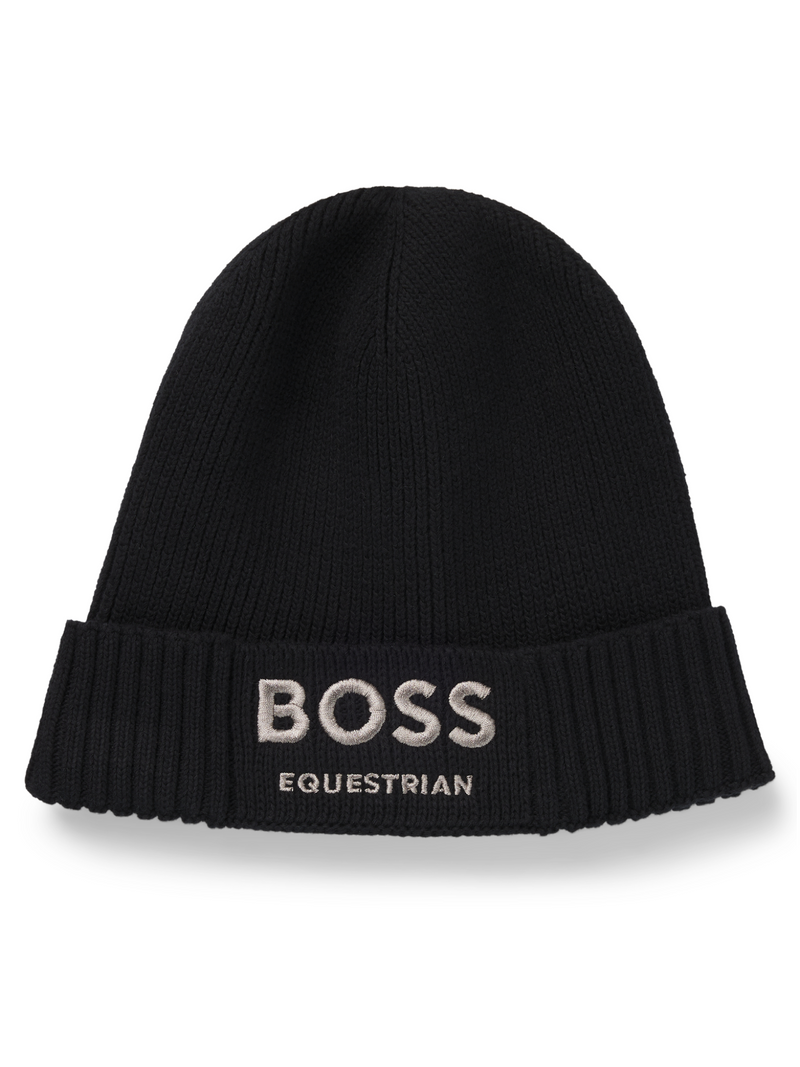 BOSS Equestrian Fisher Beanie in Black