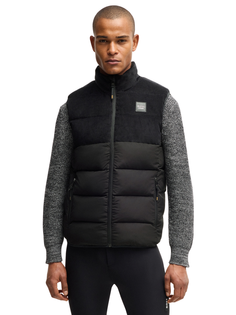 BOSS Equestrian Men's Arthur Cord Puffer Vest - Black