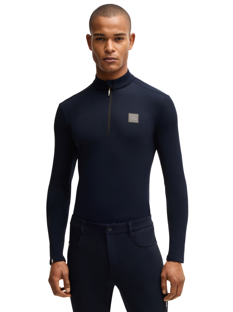 BOSS Equestrian Men's Nolan Training Shirt - Peached Sky Captain Navy