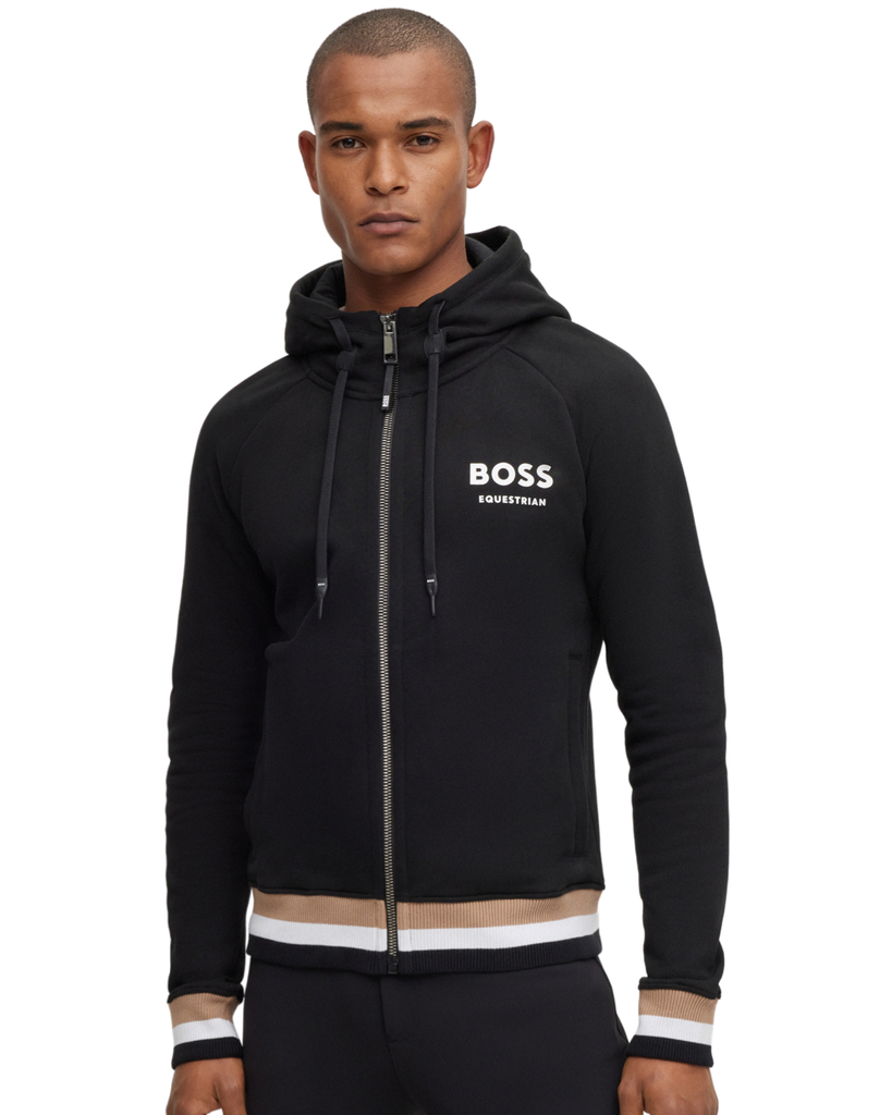 Hugo boss zip hoodie black deals