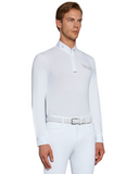 Cavalleria Toscana Mens Long Sleeved Zip Competition Shirt White