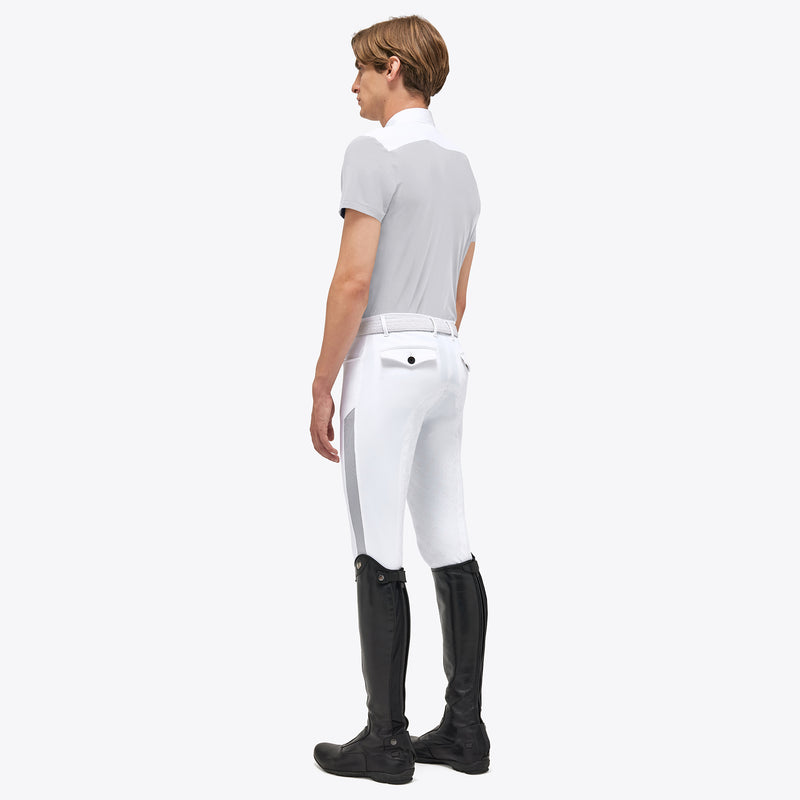 Cavalleria Toscana Men's Script Competition Polo Shirt - Light Grey