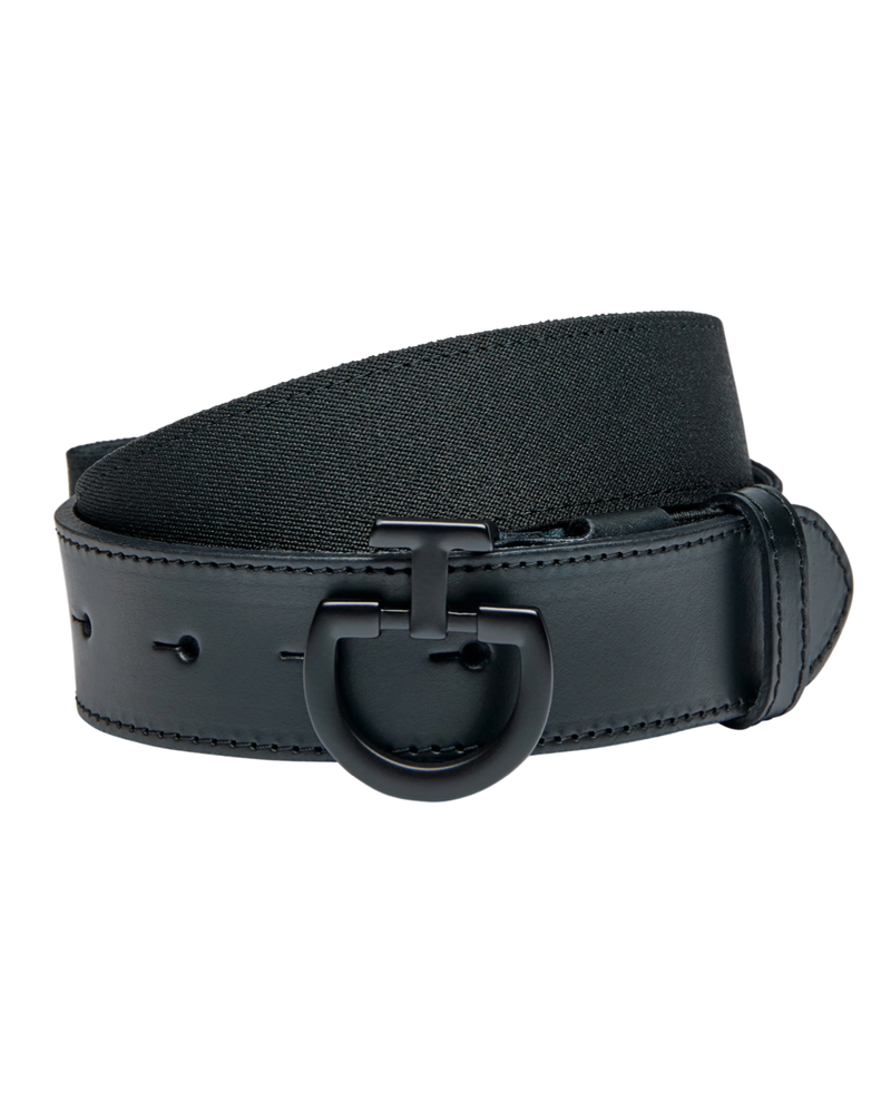 Cavalleria Toscana Men's Logo Belt - Black