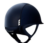Samshield Blue Shadowmatt Helmet - Leather Top, Matte Blu Trim